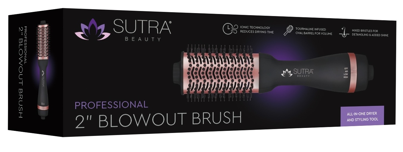 2  Blowout Brush   Black Rose Gold   40HDBREU B2